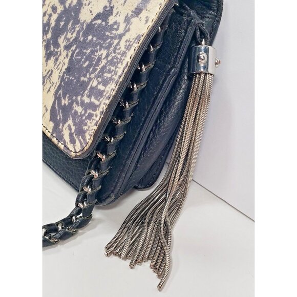 Aimee Kestenberg Crossbody Purse Bag Handbag Black Leather - Picture 2 of 11